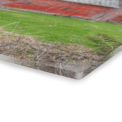 U R There Photography Dodge Road Rusted Red Rustic Farmhouse Acrylic Wall Print