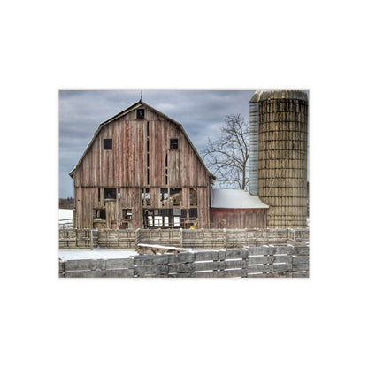 U R There Photography Old Marathon Red Rustic Farmhouse Decorative Ceramic Tile