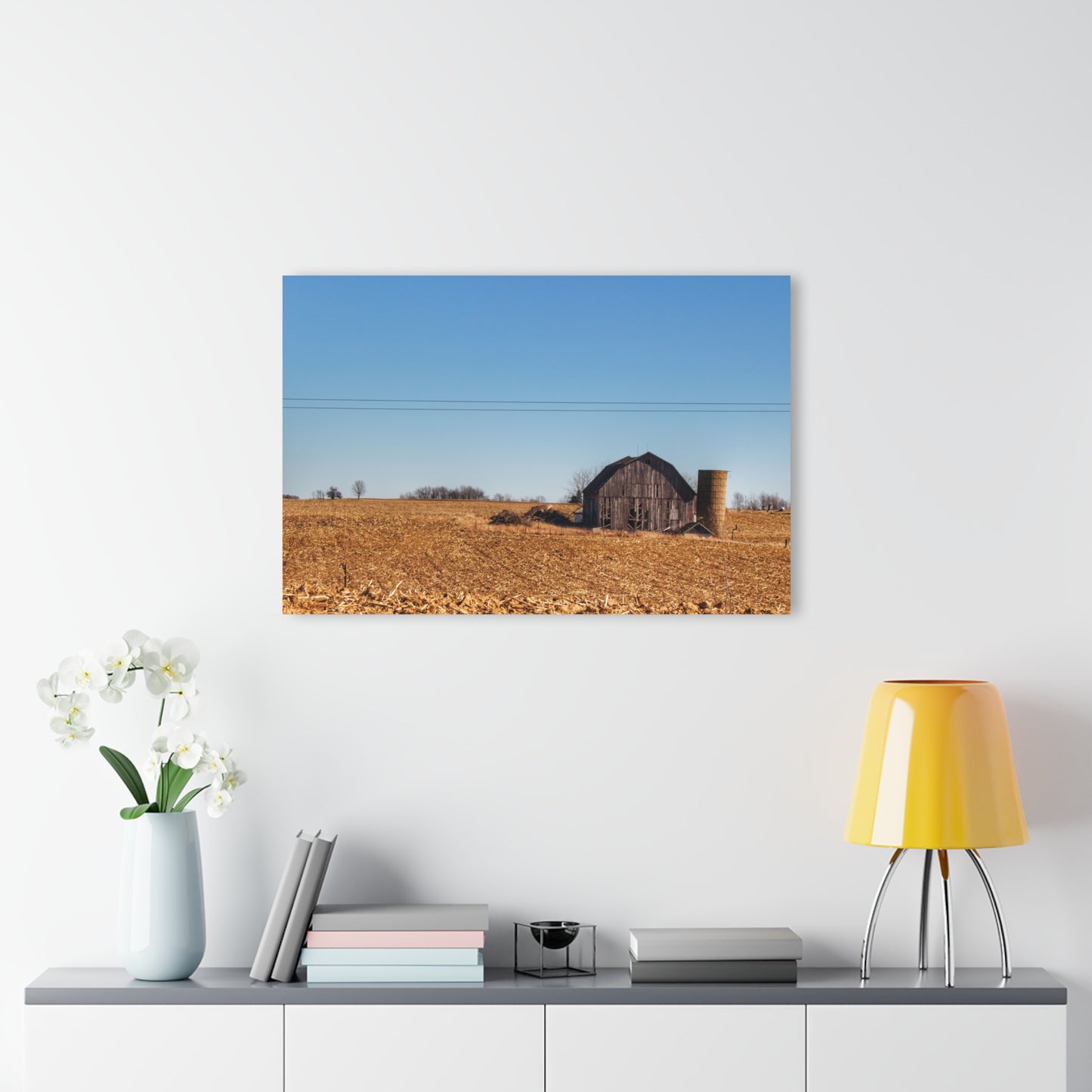 U R There Photography Hurds Corner Grey Rustic Farmhouse Acrylic Wall Print