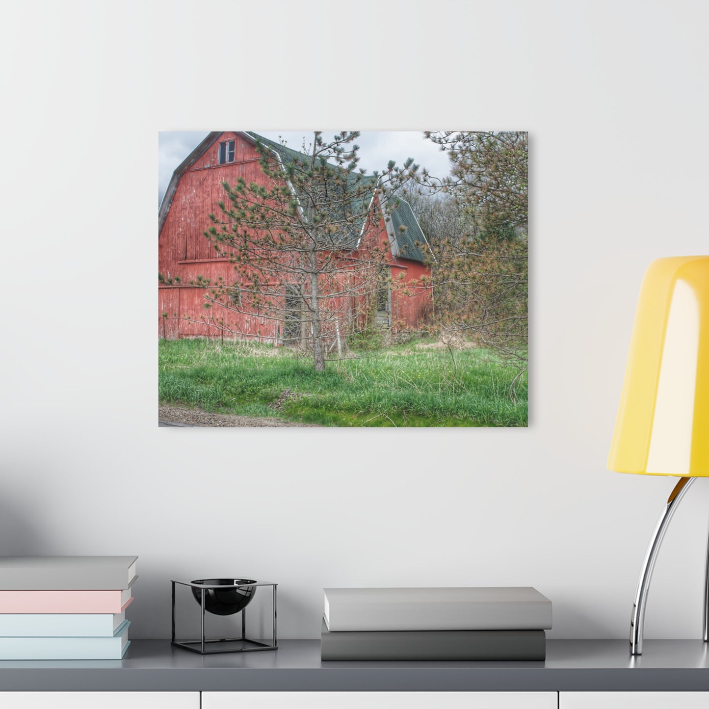 U R There Photography Hickory Ridge Red II Rustic Farmhouse Acrylic Wall Print