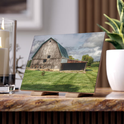 U R There Photography Bishop Grey II Rustic Farmhouse Decorative Ceramic Tile