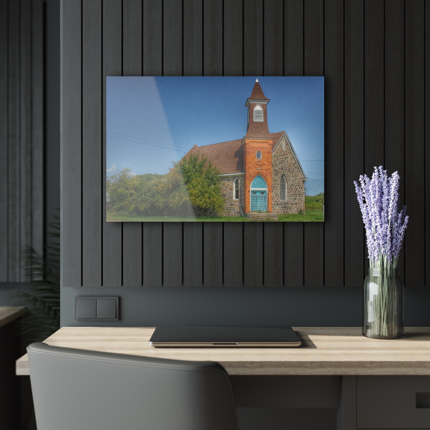 U R There Photography Mayville Church of the Past Rustic Farmhouse Acrylic Wall Print