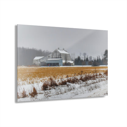 U R There Photography Argyle Road Grey Rustic Farmhouse Acrylic Wall Print