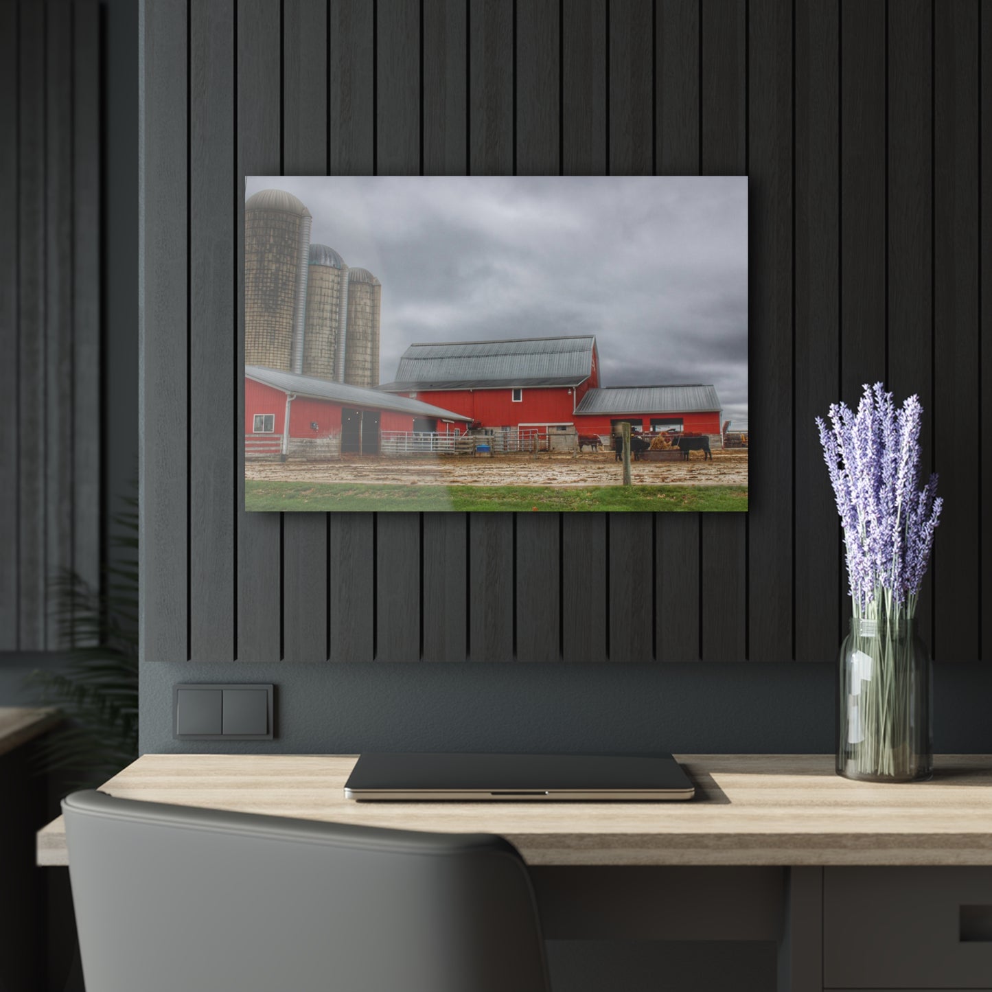 U R There Photography Daley Road Cow Barn Rustic Farmhouse Acrylic Wall Print