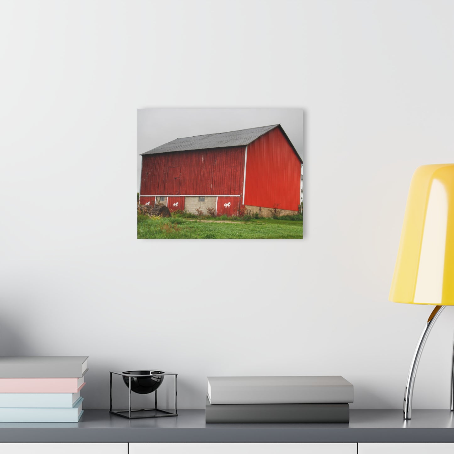 U R There Photography Brown Road Horse Barn II Rustic Farmhouse Acrylic Wall Print