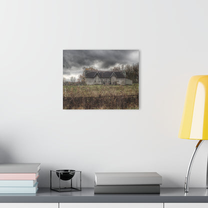 U R There Photography Green Road Grey Rustic Farmhouse Acrylic Wall Print