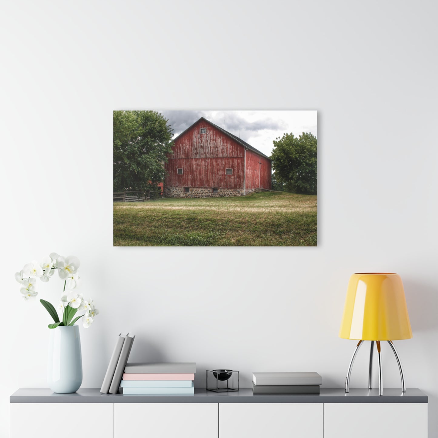U R There Photography Five Lakes Red II Rustic Farmhouse Acrylic Wall Print