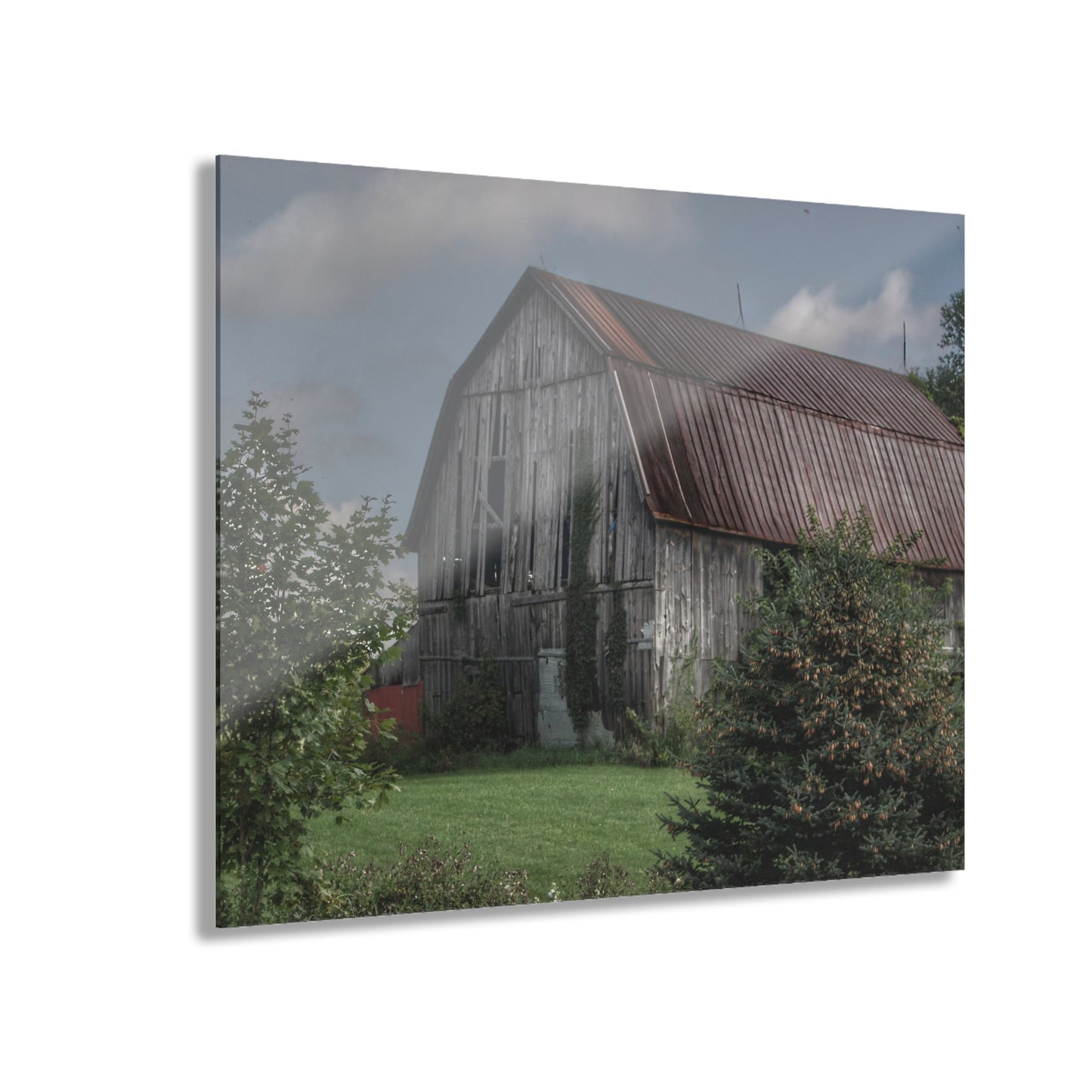 U R There Photography Columbiaville Grey Rustic Farmhouse Acrylic Wall Print