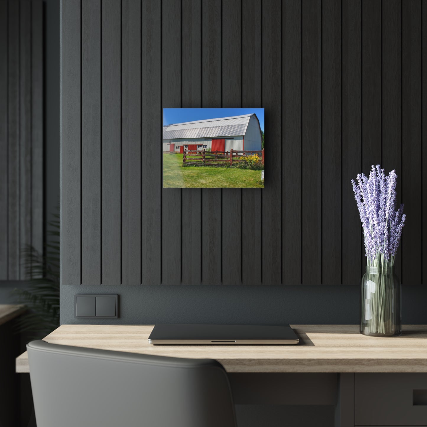 U R There Photography Bishop Road Beyond the Fence Rustic Farmhouse Acrylic Wall Print