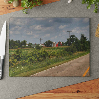 Rustic Farmhouse Cutting Board Featuring Across the Field in Elba I
