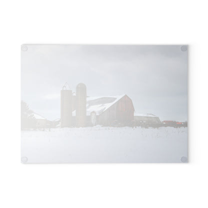 U R There Photography Five Lakes Farm II Rustic Farmhouse Tempered-Glass Cutting Board
