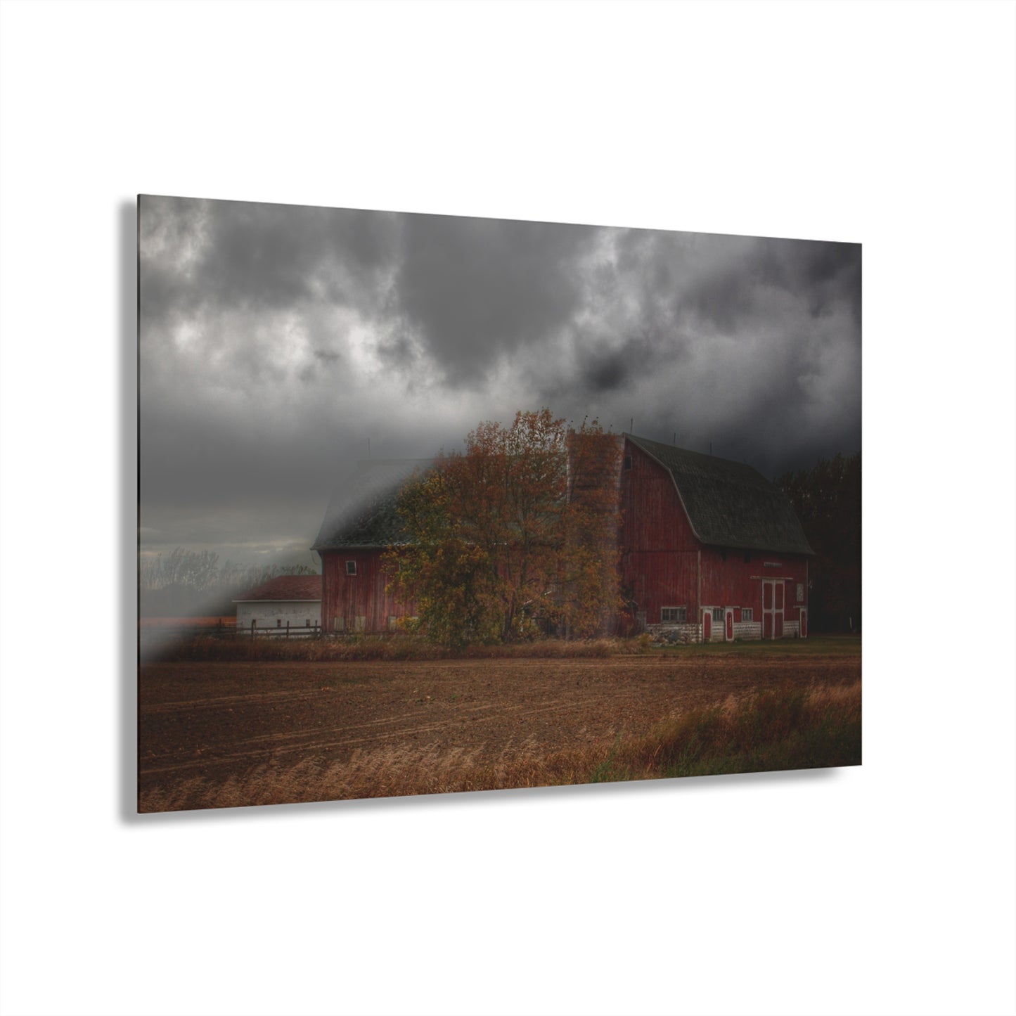 U R There Photography Hinson Road Reds I Rustic Farmhouse Acrylic Wall Print