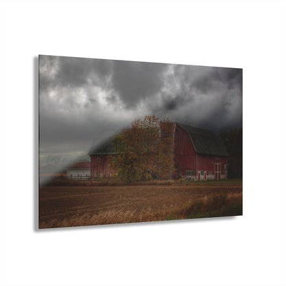 U R There Photography Hinson Road Reds I Rustic Farmhouse Acrylic Wall Print