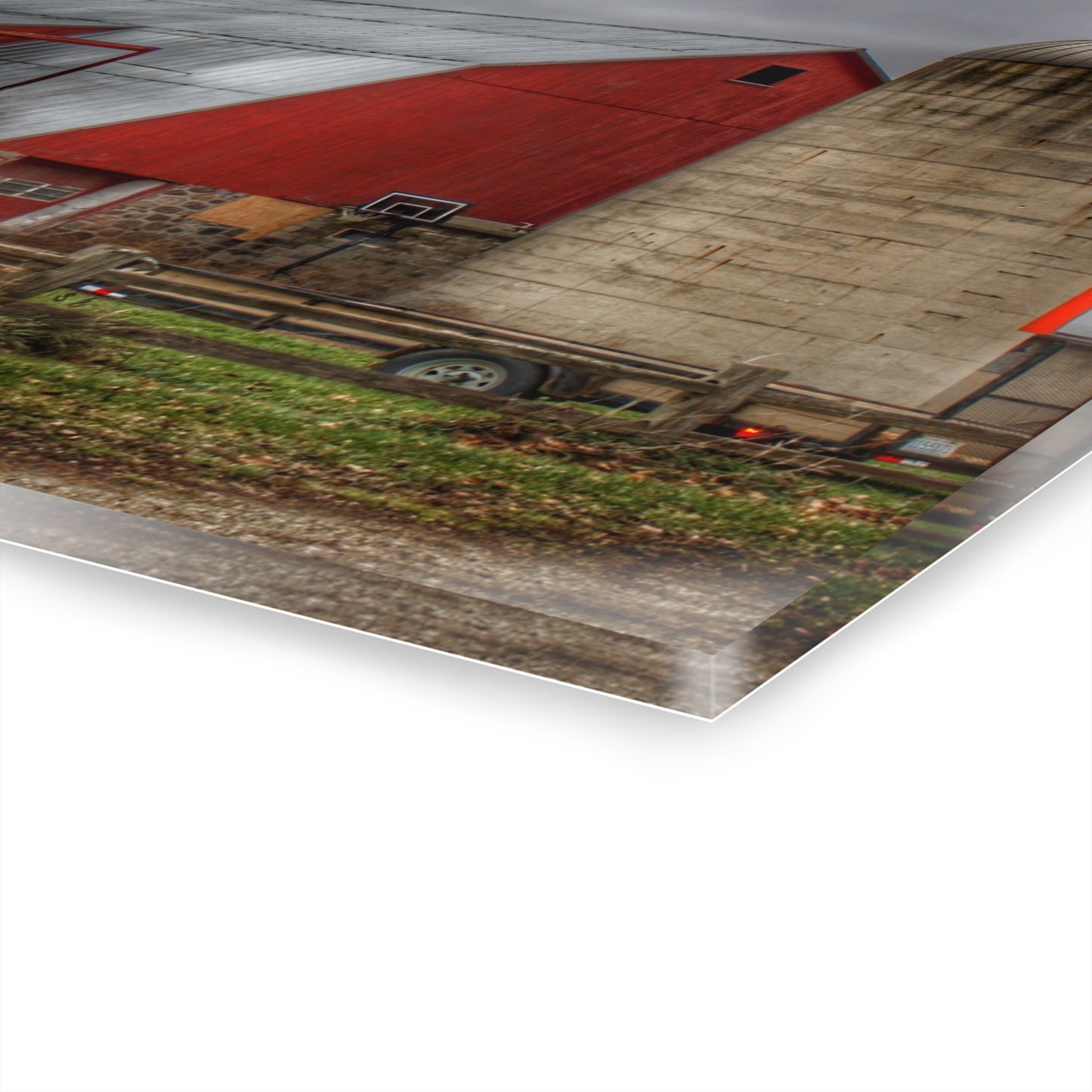 U R There Photography Slattery Roadside Red II Rustic Farmhouse Acrylic Wall Print