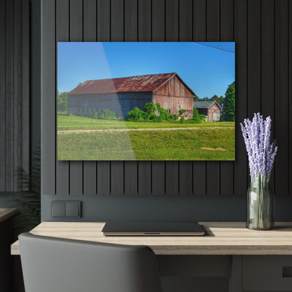 U R There Photography Otisville Rusted Reds Rustic Farmhouse Acrylic Wall Print