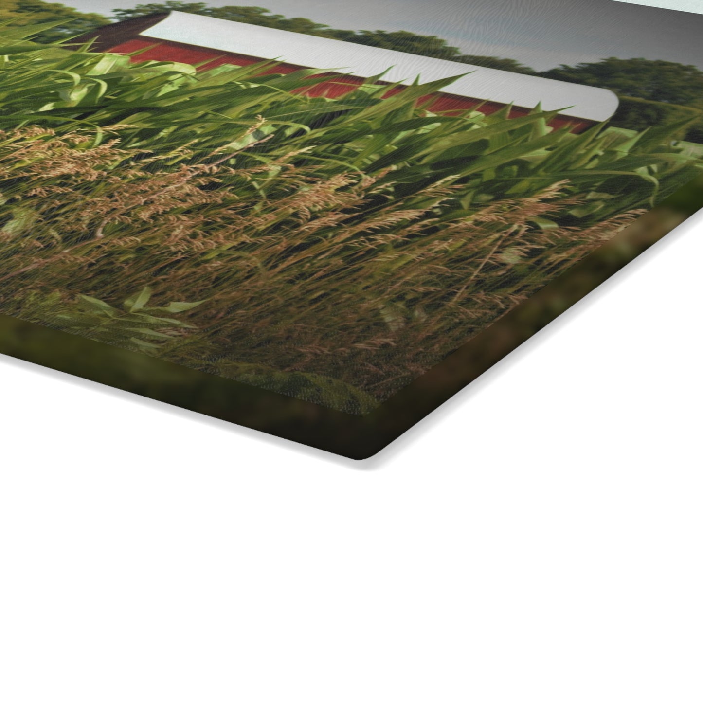 U R There Photography July Corn Rustic Farmhouse Tempered-Glass Cutting Board