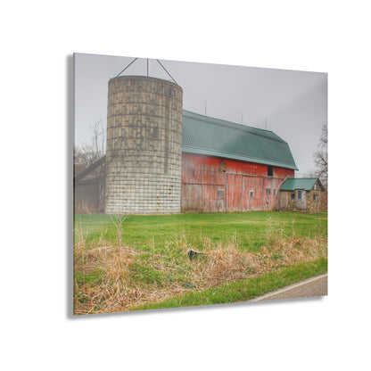 U R There Photography Plumb Creek Road Red I Rustic Farmhouse Acrylic Wall Print