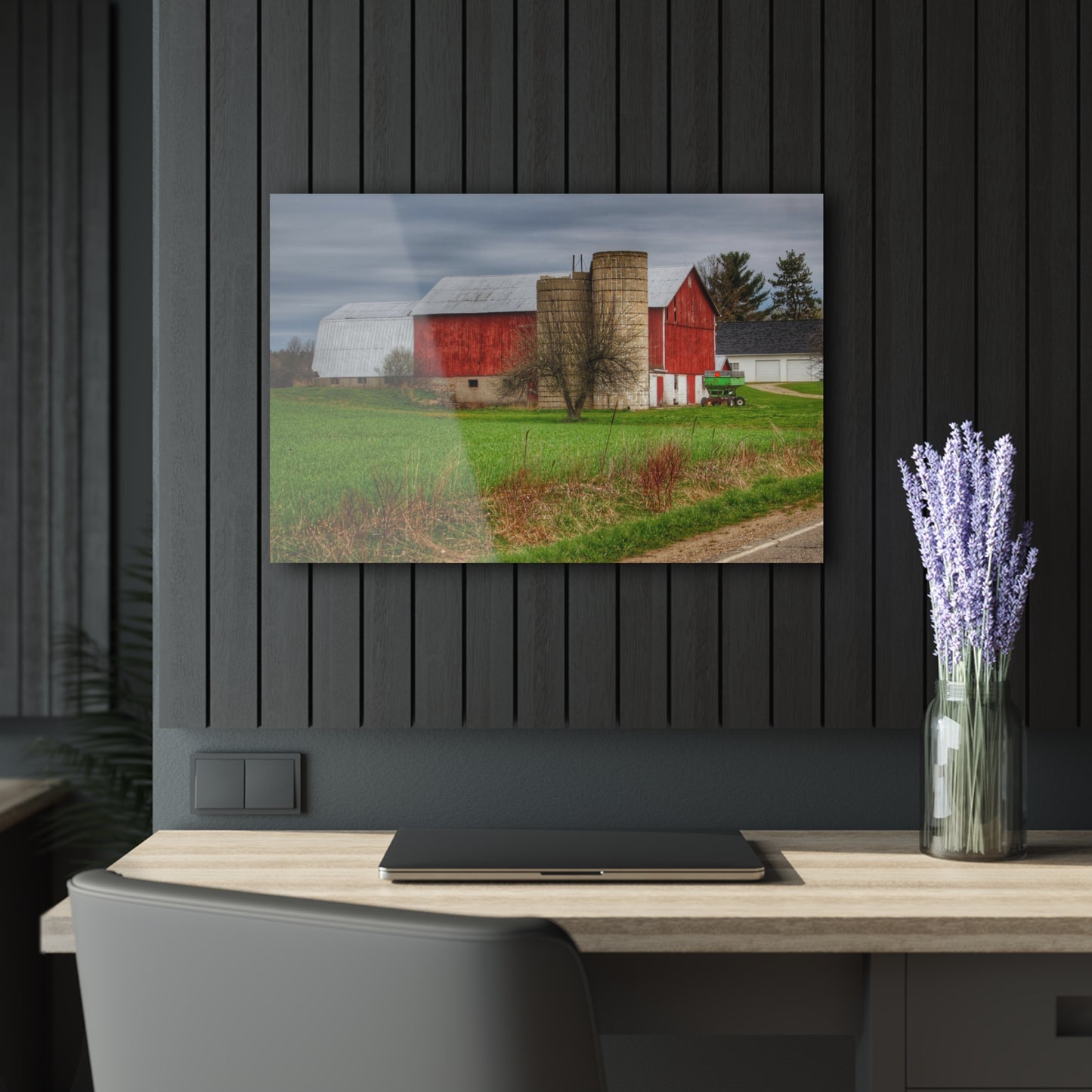 U R There Photography Fostoria Red III Rustic Farmhouse Acrylic Wall Print