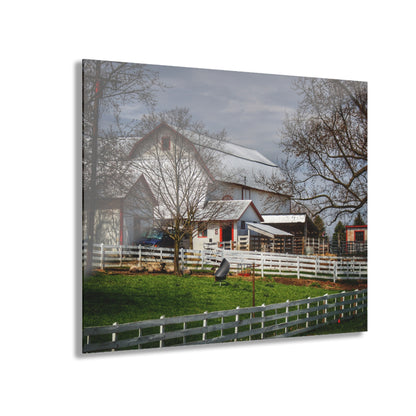 U R There Photography Henderson Whites Rustic Farmhouse Acrylic Wall Print
