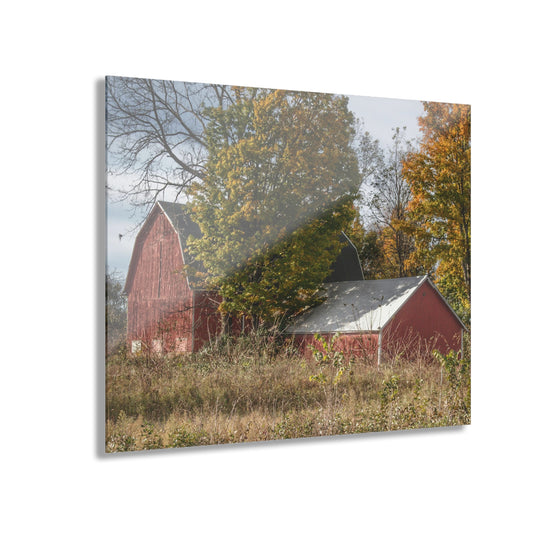 U R There Photography Bowers Road Red I Rustic Farmhouse Acrylic Wall Print