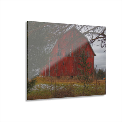 U R There Photography Johnsonmill Road Hidden Red Rustic Farmhouse Acrylic Wall Print