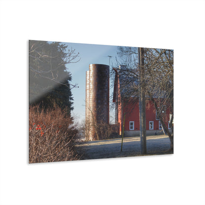 U R There Photography Newark Hidden Red Rustic Farmhouse Acrylic Wall Print