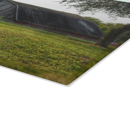 U R There Photography Hidden on Schott Road Rustic Farmhouse Tempered-Glass Cutting Board