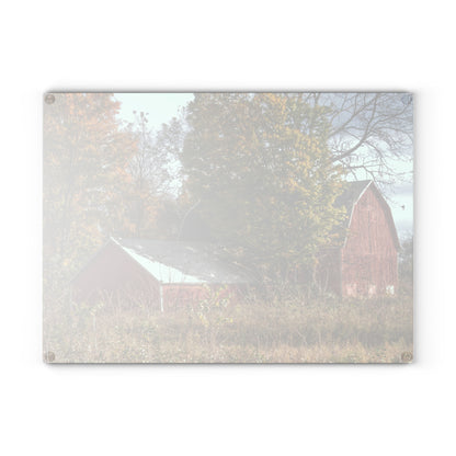 Barn Boutique Rustic Tempered-Glass Cutting Board| Bowers Road Red