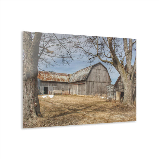 U R There Photography Church Road Greys Rustic Farmhouse Acrylic Wall Print