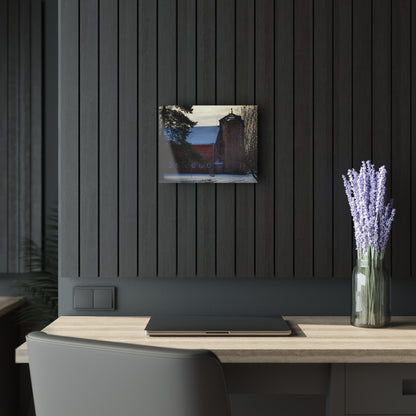 U R There Photography Ebeling Road Red Rustic Farmhouse Acrylic Wall Print