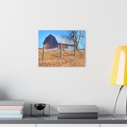 U R There Photography Marathon Haybarn on the Hill II Rustic Farmhouse Acrylic Wall Print