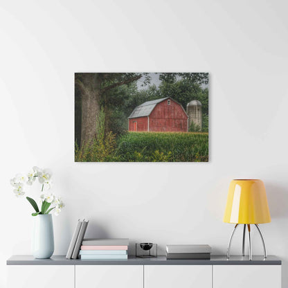 U R There Photography Mayville Lapeer Road Red Rustic Farmhouse Acrylic Wall Print