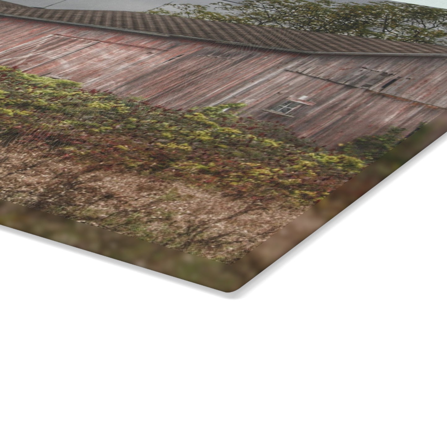 U R There Photography Washburn Reds Rustic Farmhouse Tempered-Glass Cutting Board