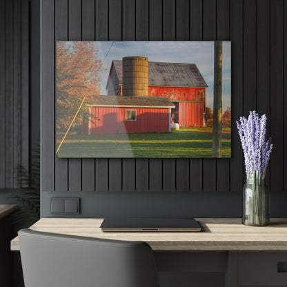 U R There Photography Peck Road Reds Rustic Farmhouse Acrylic Wall Print