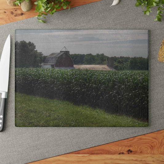 Rustic Farmhouse Cutting Board featuring Above the Corn on Piersonville Road I