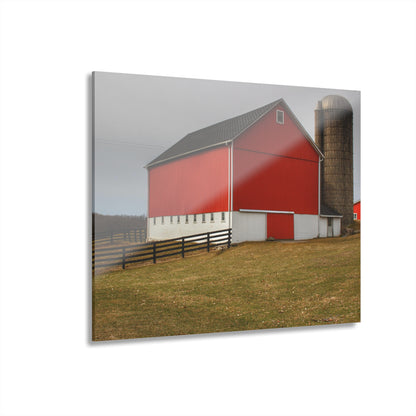 U R There Photography Brocker Road Red I Rustic Farmhouse Acrylic Wall Print