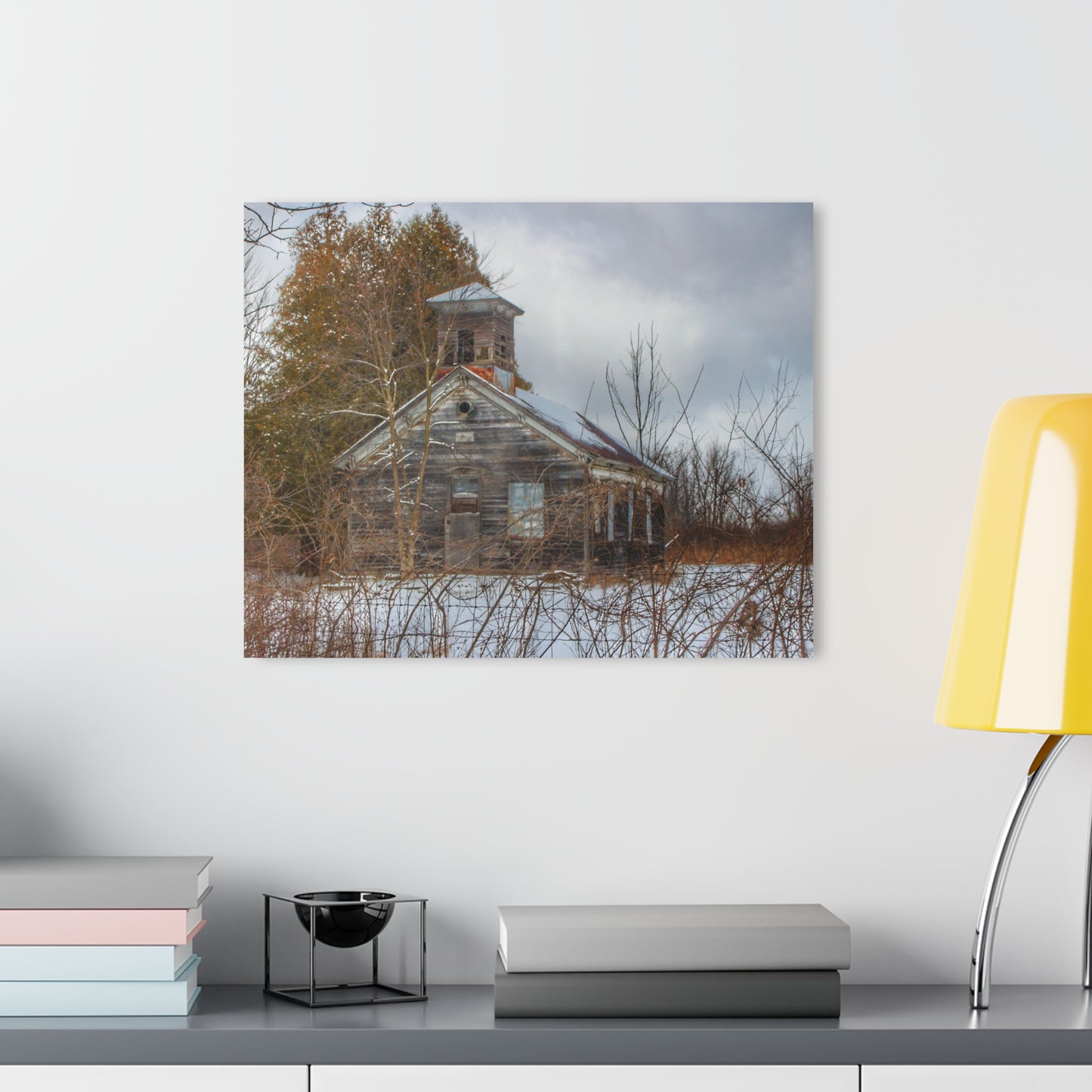 U R There Photography Vermilya Schoolhouse II Rustic Farmhouse Acrylic Wall Print