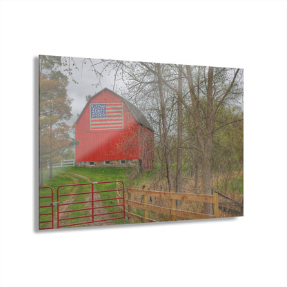 U R There Photography Patriot Red Rustic Farmhouse Acrylic Wall Print