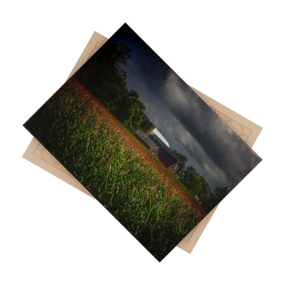 U R There Photography Bishop Road Beyond the Corn Rustic Farmhouse Decorative Ceramic Tile