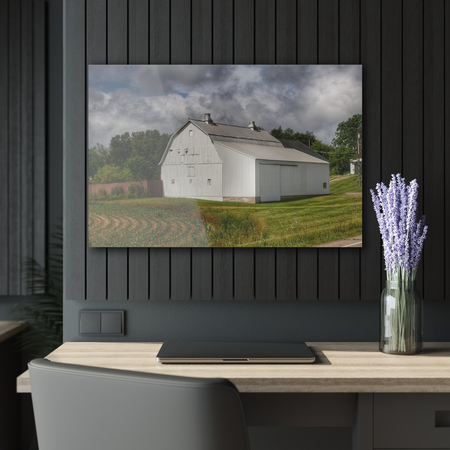 Barn Boutique Modern Farmhouse Acrylic Wall Print| Metamora Road White