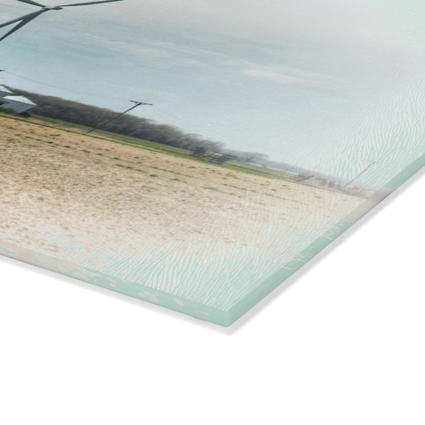 U R There Photography Dickerson Grey Rustic Farmhouse Tempered-Glass Cutting Board