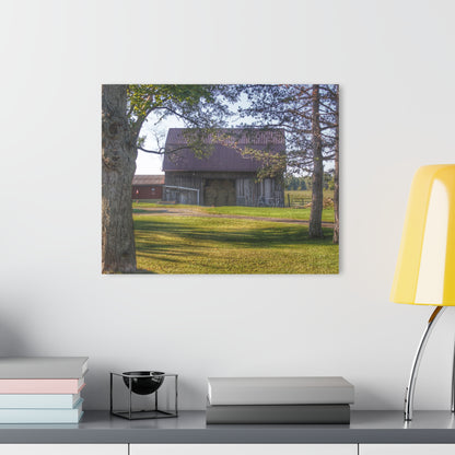U R There Photography Newark Road Tilted Grey II Rustic Farmhouse Acrylic Wall Print
