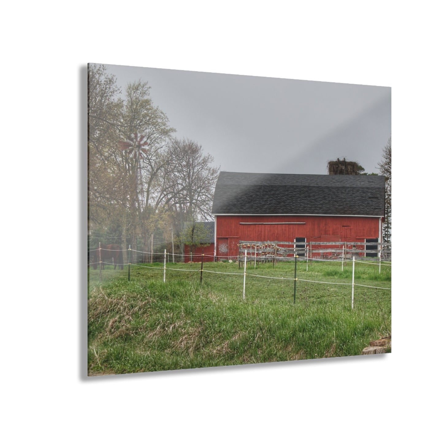U R There Photography West Lake Road Farm and Filly II Rustic Farmhouse Acrylic Wall Print