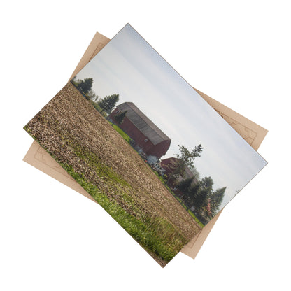 U R There Photography Bishop Road Reds IV Rustic Farmhouse Decorative Ceramic Tile