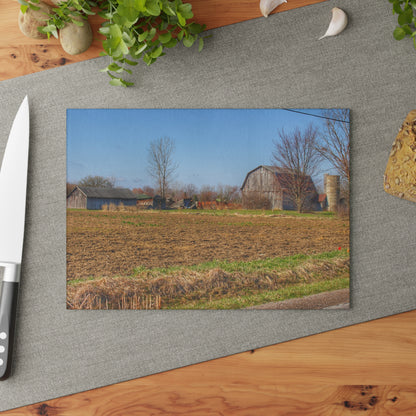U R There Photography Stanley Road Greys Rustic Farmhouse Tempered-Glass Cutting Board