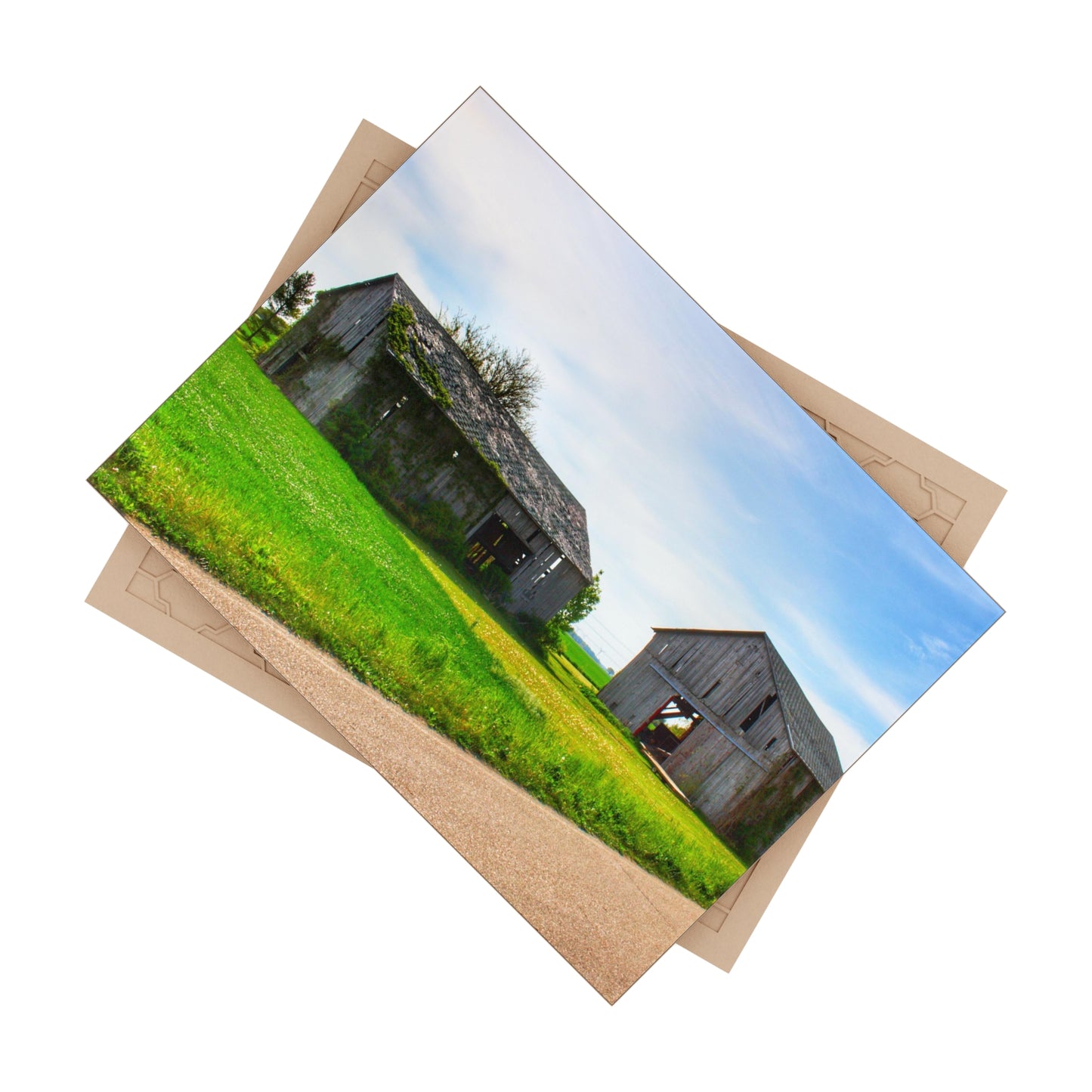 U R There Photography Caro Road Twin Greys I Rustic Farmhouse Decorative Ceramic Tile