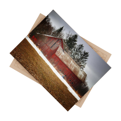 U R There Photography Blacks Corners Road Red Rustic Farmhouse Decorative Ceramic Tile