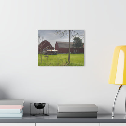 U R There Photography Bishop Road Reds I Rustic Farmhouse Acrylic Wall Print