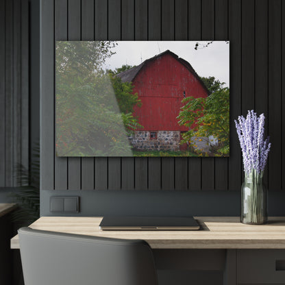 U R There Photography Brown Road Hidden Red II Rustic Farmhouse Acrylic Wall Print