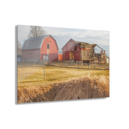 U R There Photography Irish Road Old Reds II Rustic Farmhouse Acrylic Wall Print